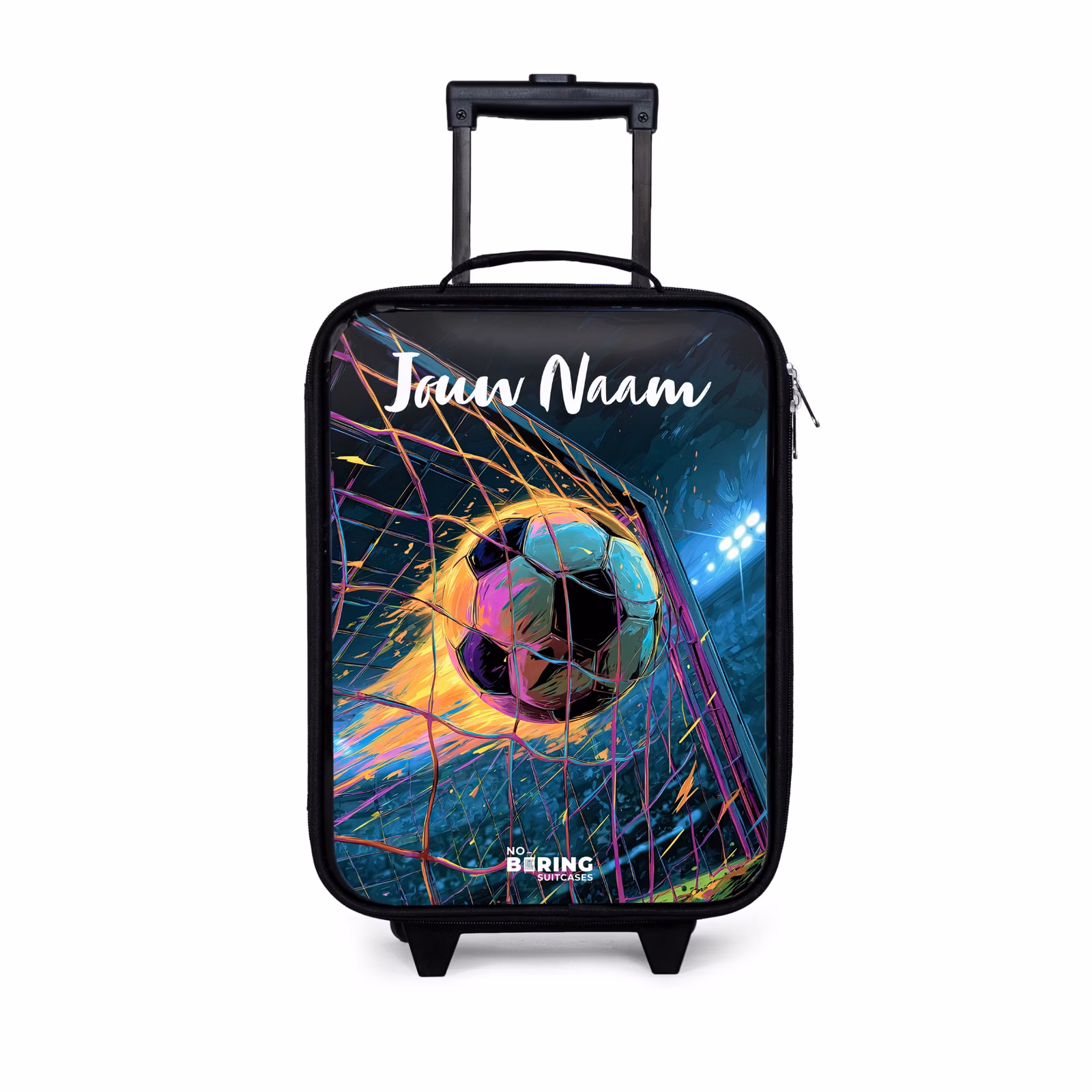 Kinderkoffers met naam - Neon - Net - Voetbal - Kleurrijk — 1