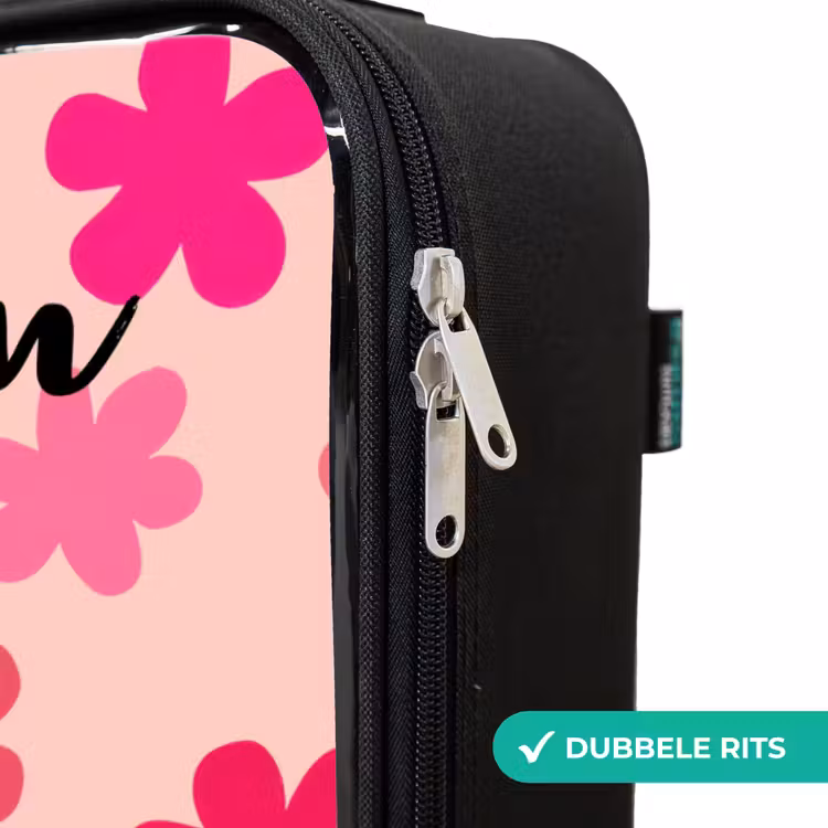 Kinderkoffers met naam - Bloemen - Patroon - Roze — 6