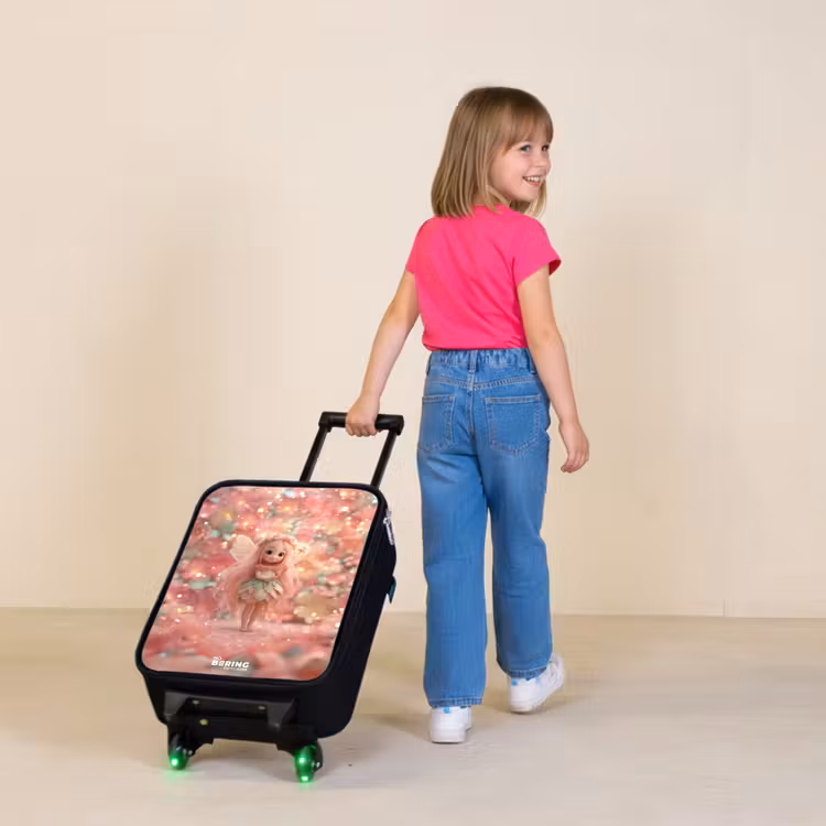 Kinderkoffers met naam - Bloemenfee in roze sprookjeswereld — 2