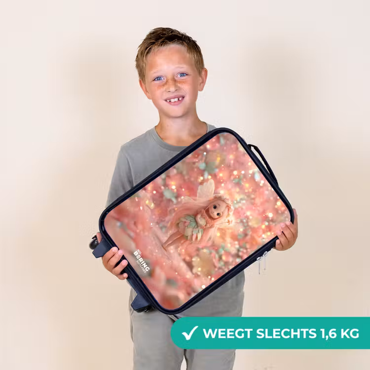 Kinderkoffers met naam - Bloemenfee in roze sprookjeswereld — 3