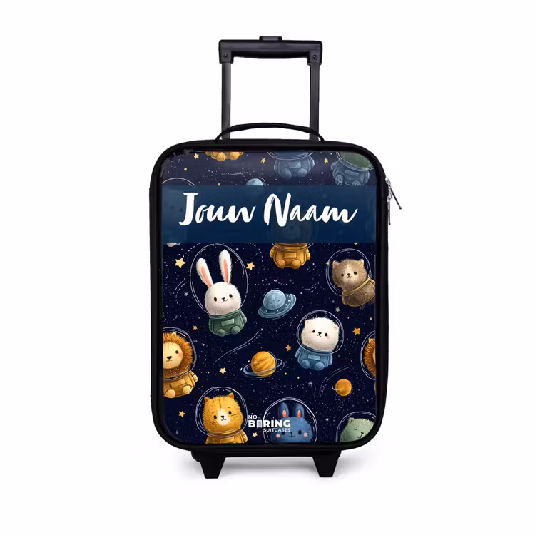 Kinderkoffers met naam - Dieren - Astronaut - Planeten - Sterren — 1