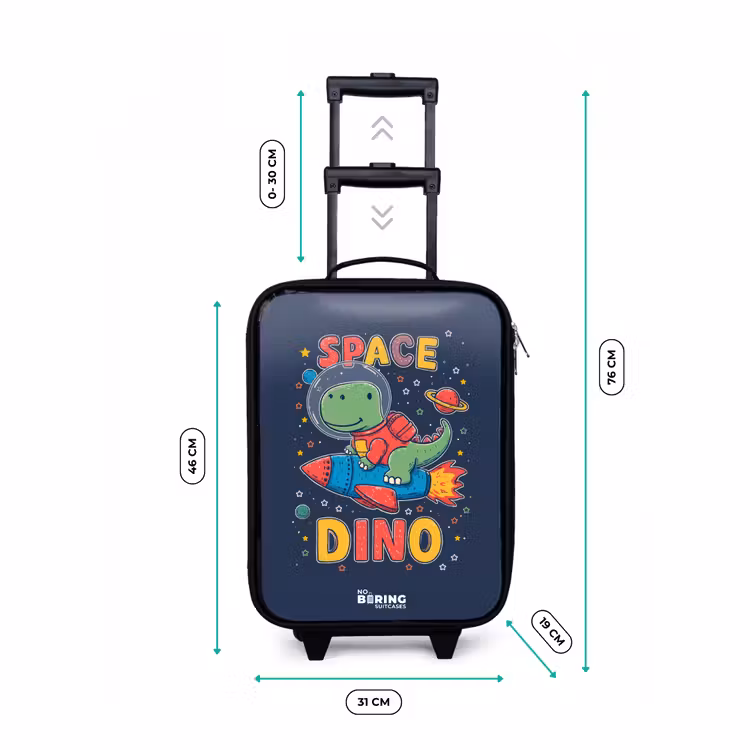 Kinderkoffers met naam - Dino - Groen - Raket - Sterren — 7
