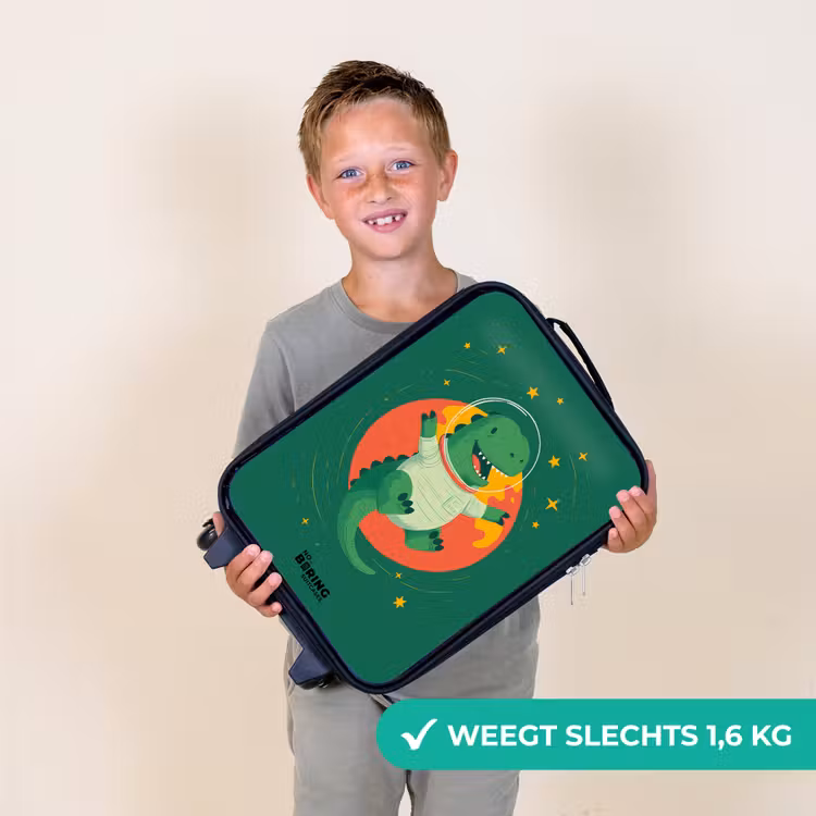 Kinderkoffers met naam - Dino - Planeet - Sterren - Groen — 3