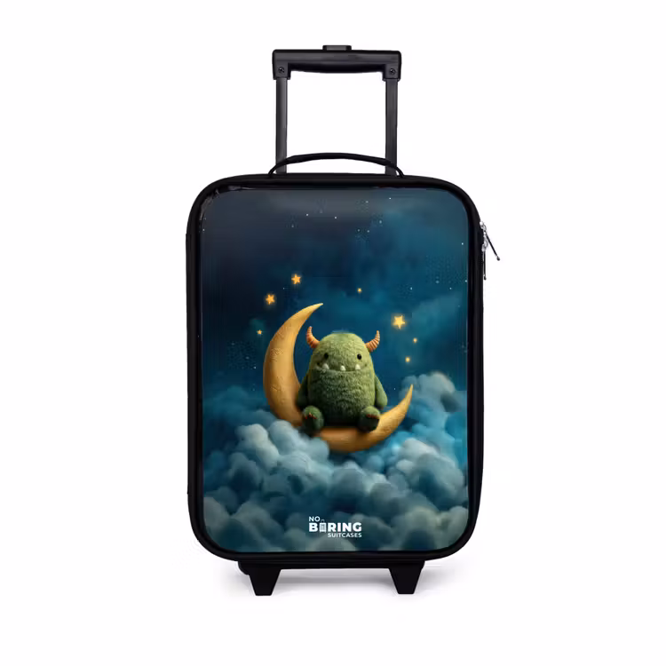 Kinderkoffer - Groen monster op maansikkel — 1