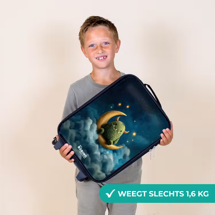 Kinderkoffer - Groen monster op maansikkel — 3