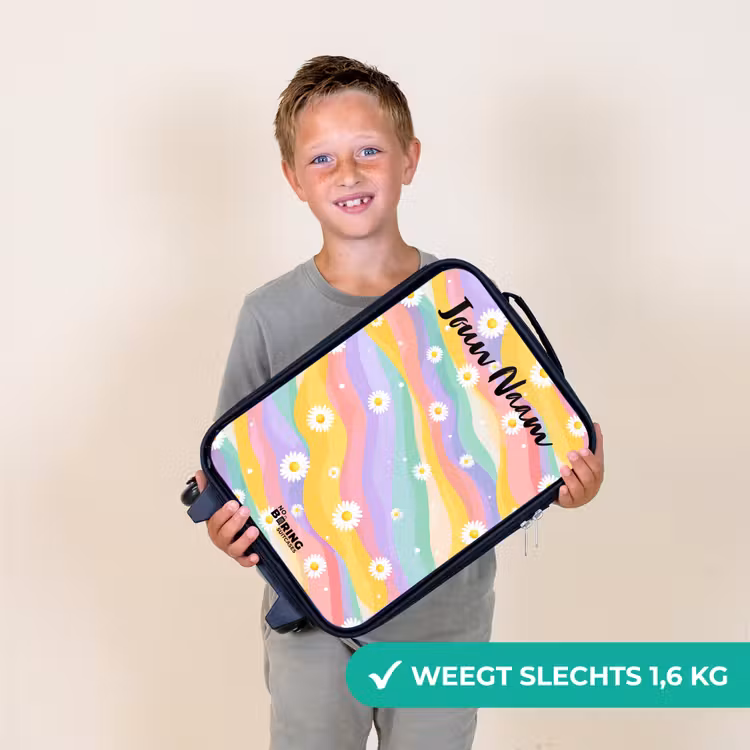 Kinderkoffers met naam - Madeliefjes - Kleurrijk - Pastel — 3