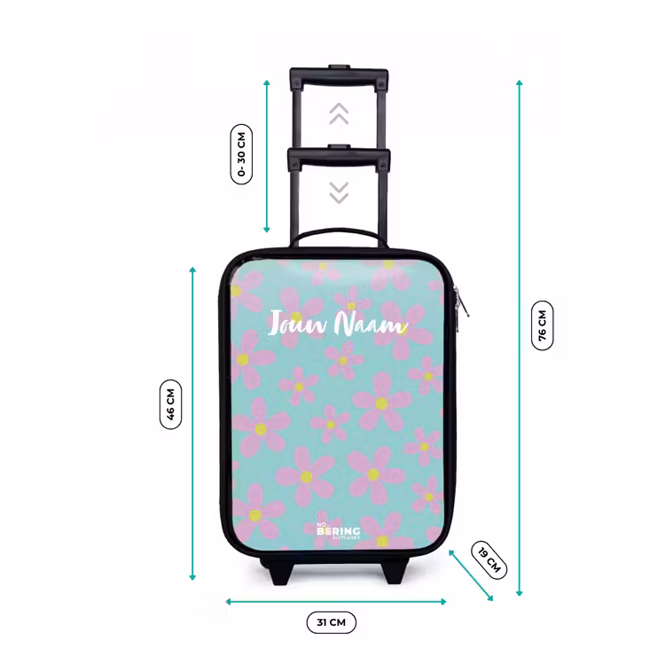 Kinderkoffers met naam - Madeliefjesmania mint — 7