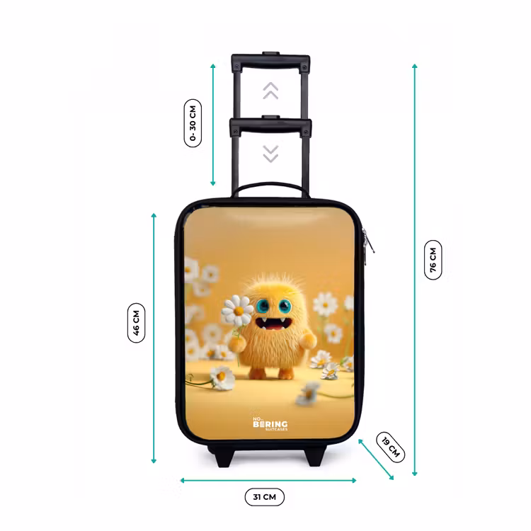 Kinderkoffer - Monster - Wezen - Bloem - Geel — 7