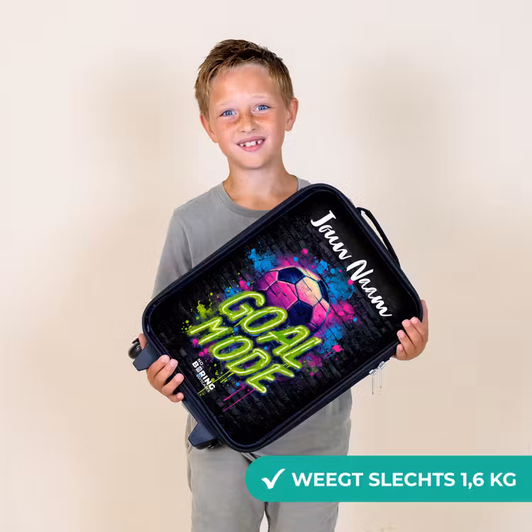 Kinderkoffers met naam - Neon - Graffiti - Voetbal - Kleurrijk — 3