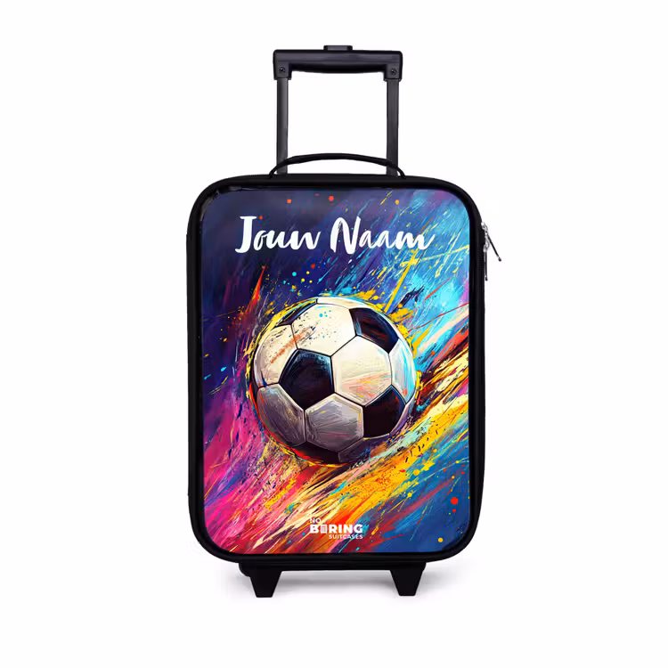 Kinderkoffers met naam - Neon - Voetbal - Kleurrijk — 1