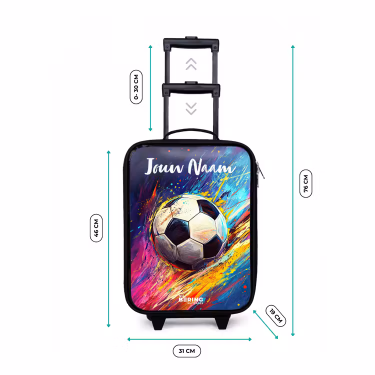 Kinderkoffers met naam - Neon - Voetbal - Kleurrijk — 7