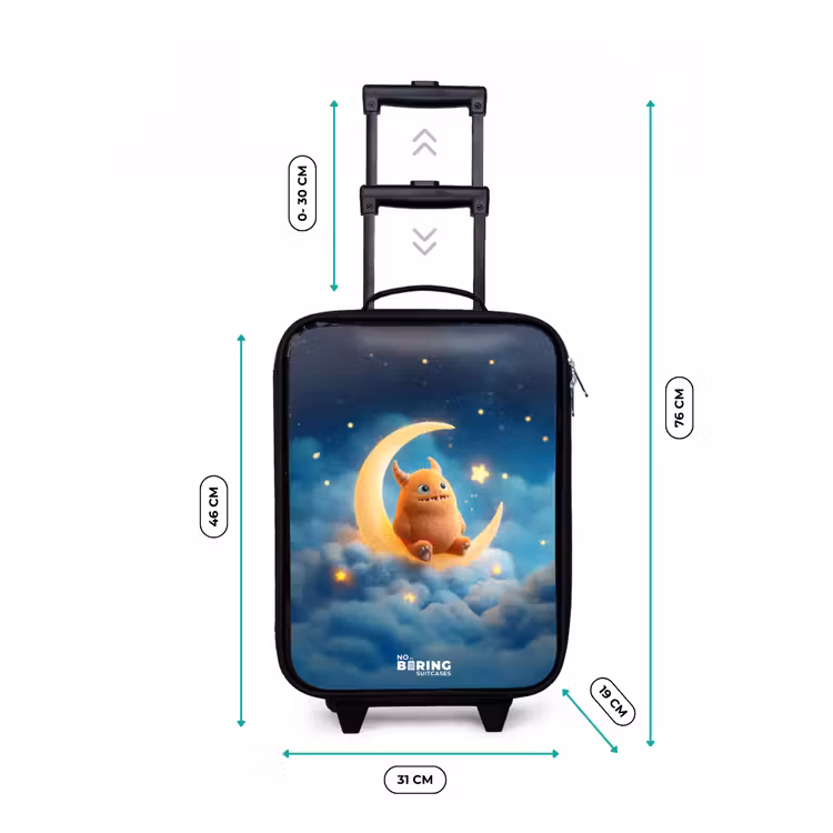 Kinderkoffer - Oranje monster op maansikkel — 7