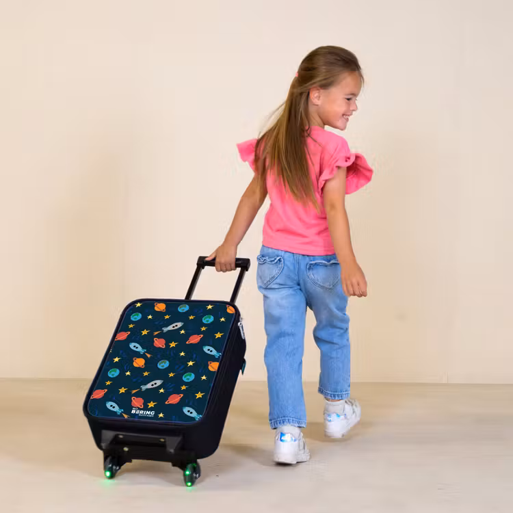 Kinderkoffer - Patroon van raketten en planeten — 2