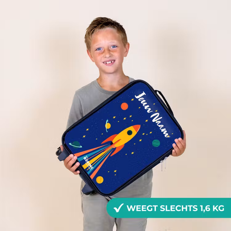 Kinderkoffers met naam - Raket - Sterren - Planeet - Ruimte — 3