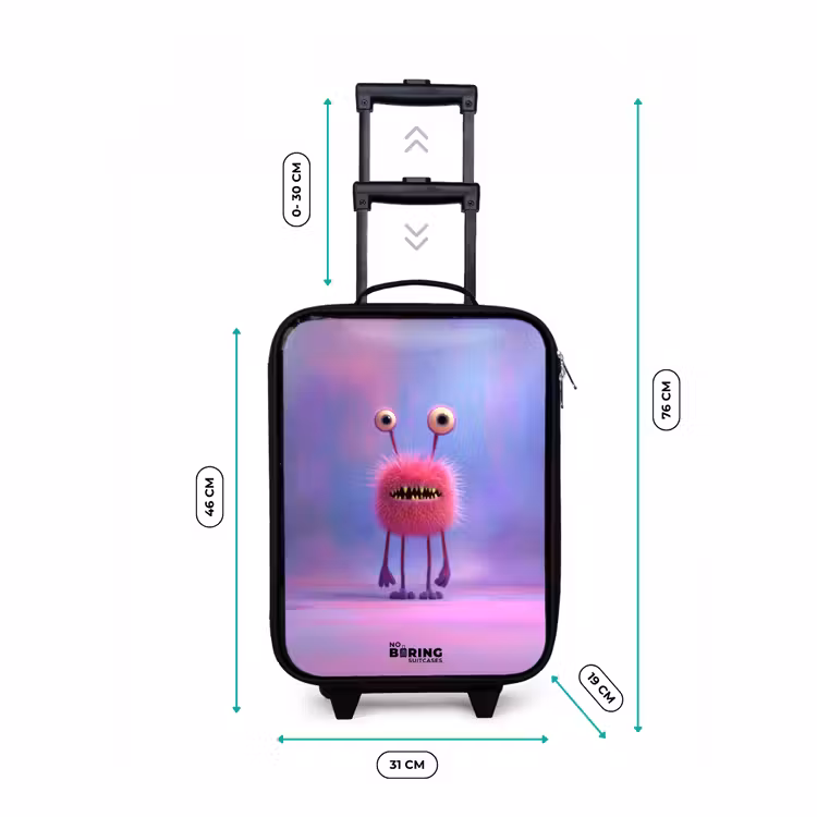 Kinderkoffer - Roze harig monster met grote ogen — 7