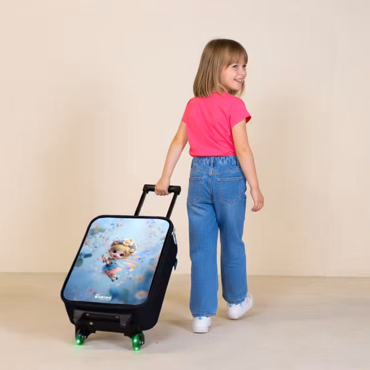 Kinderkoffers met naam - Vlinderfee in Bloemenlucht — 2