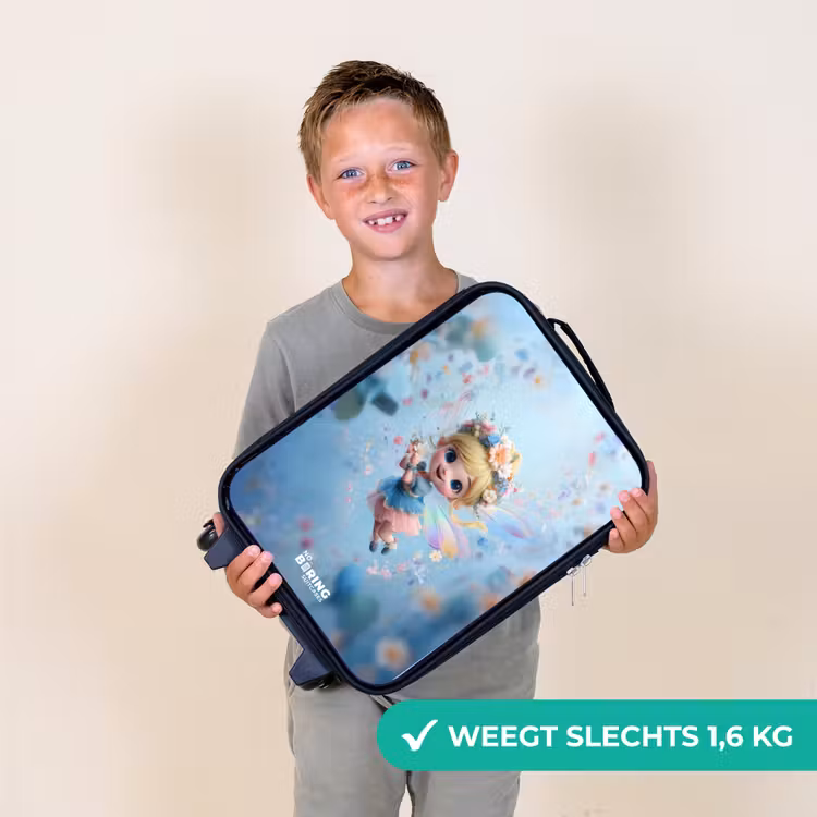 Kinderkoffers met naam - Vlinderfee in Bloemenlucht — 3