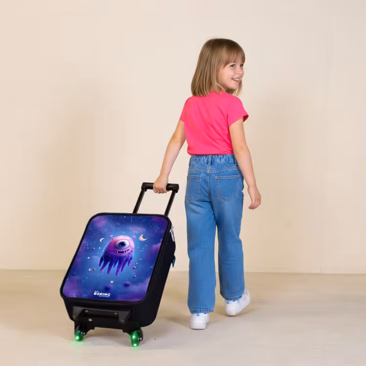 Kinderkoffer - Vrolijk paarsoog in de ruimte — 2