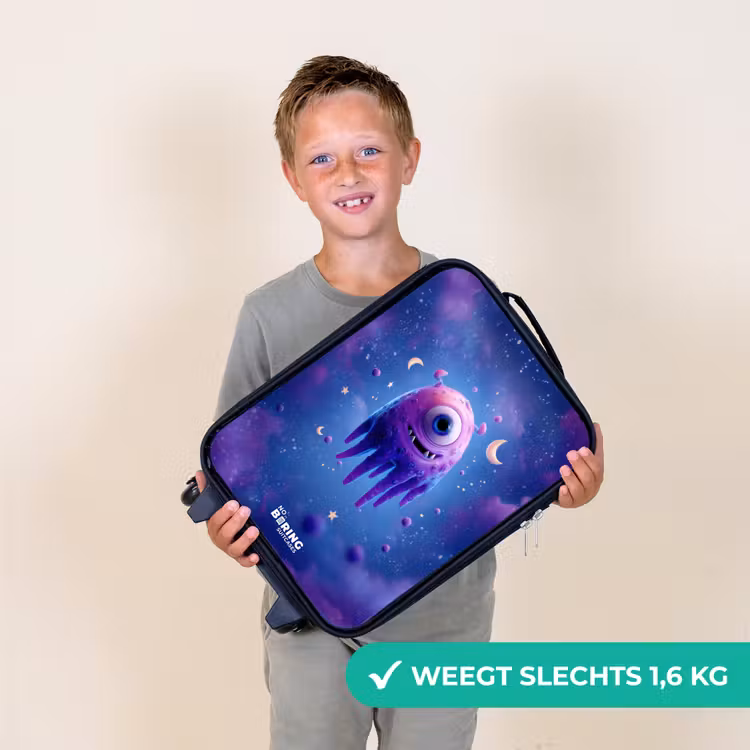 Kinderkoffer - Vrolijk paarsoog in de ruimte — 3