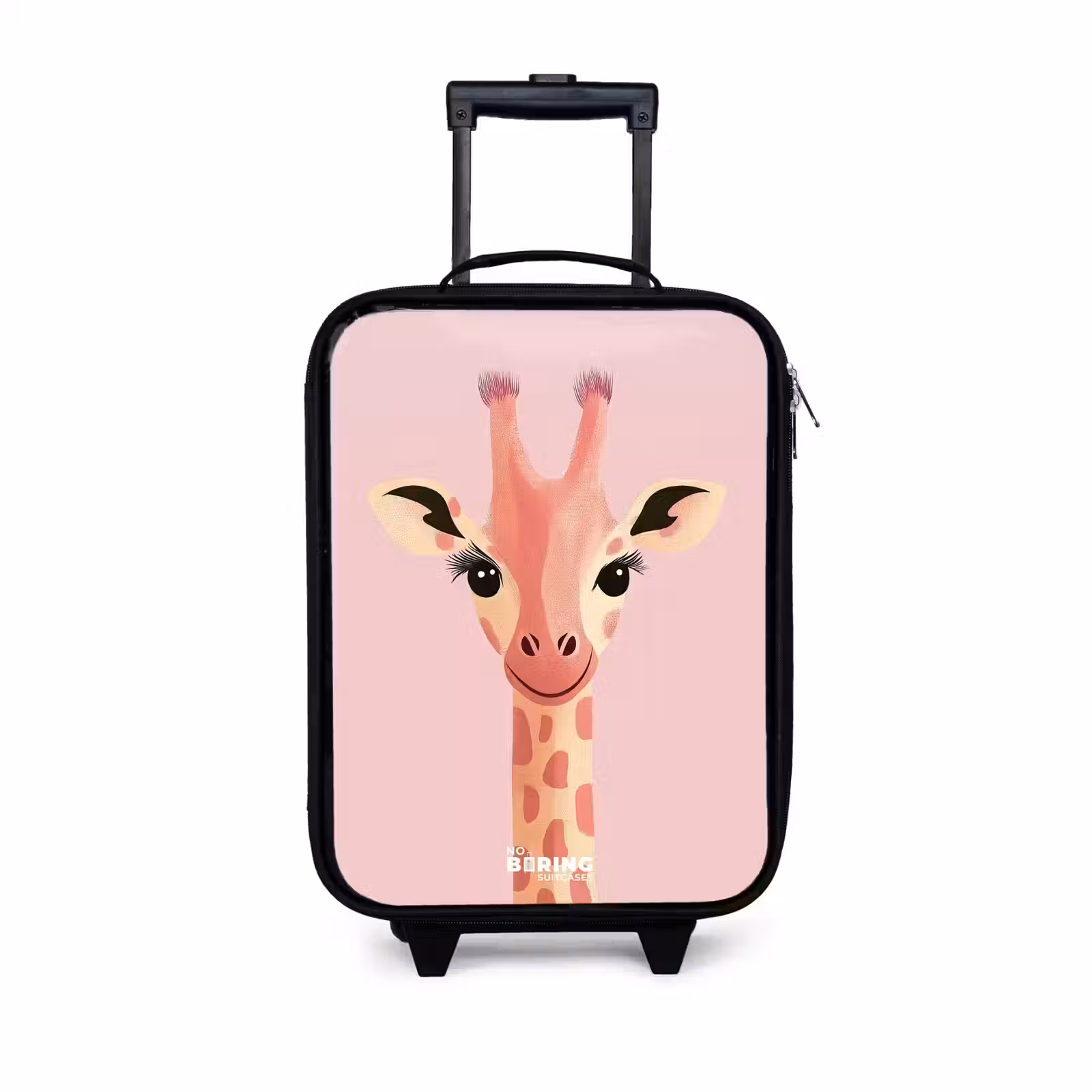 Kinderkoffers met naam - Giraffe - Wimpers - Minimalistisch - Roze — 1