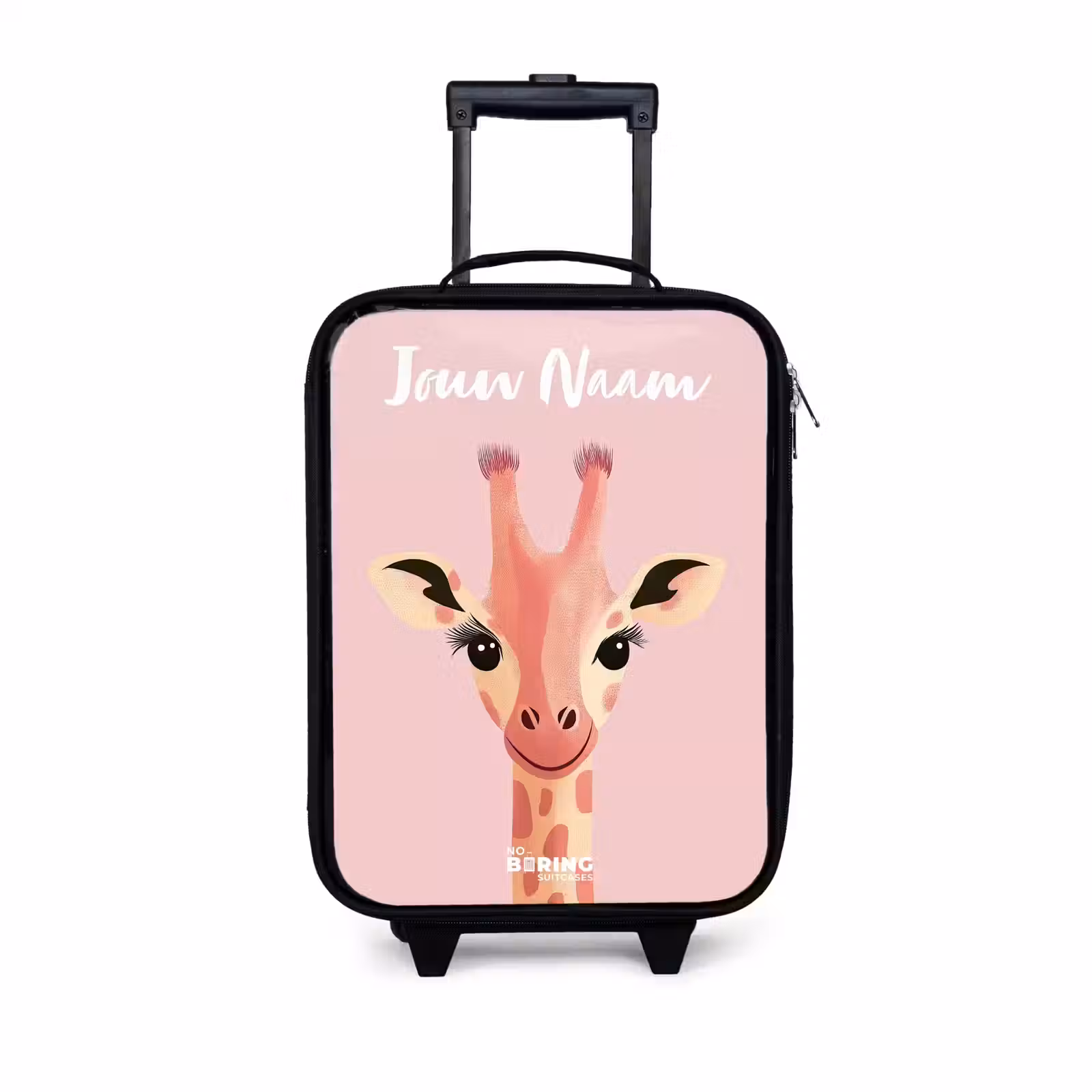 Kinderkoffers met naam - Giraffe - Wimpers - Minimalistisch - Roze — 1