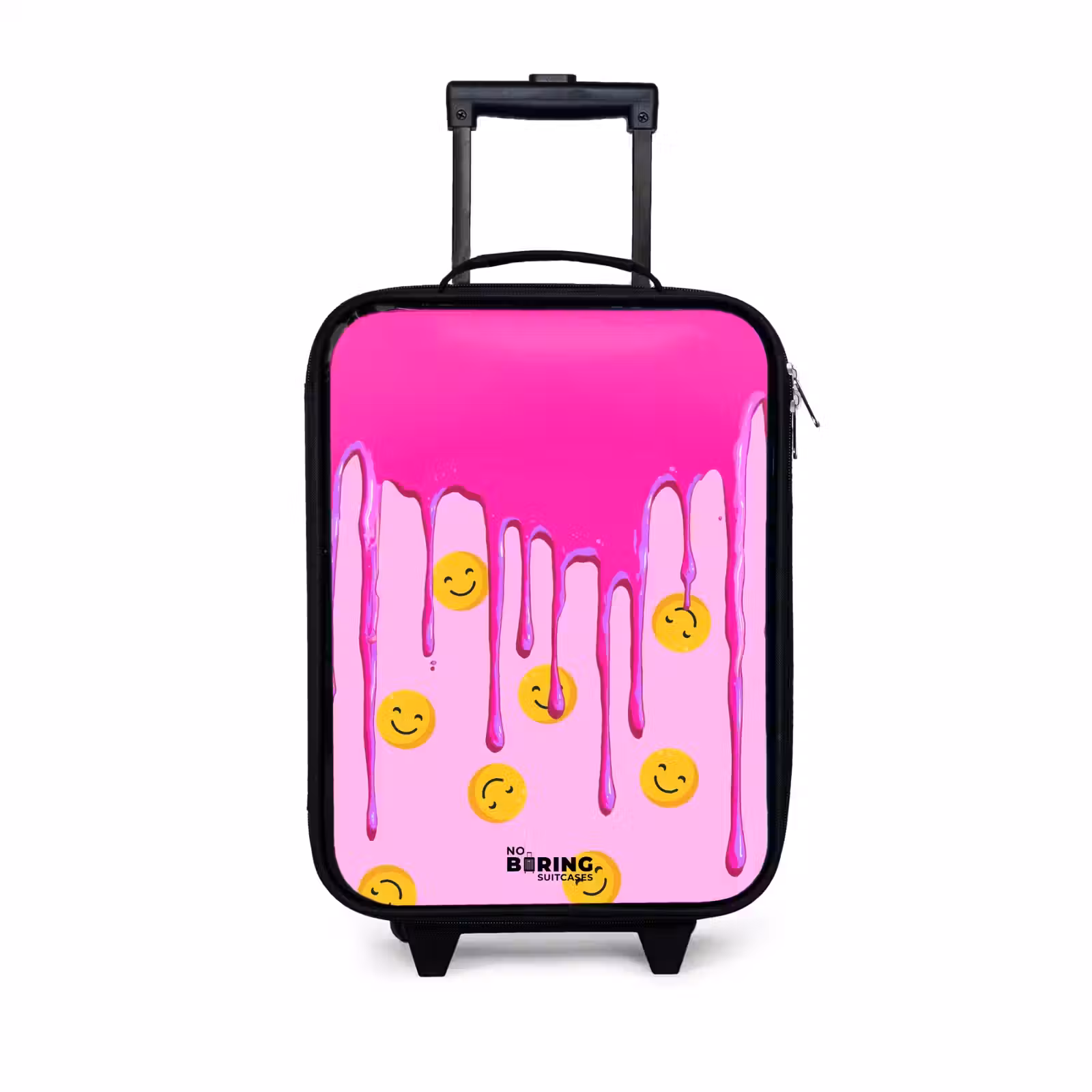 Kinderkoffers met naam - Verf - Smiley - Roze — 1