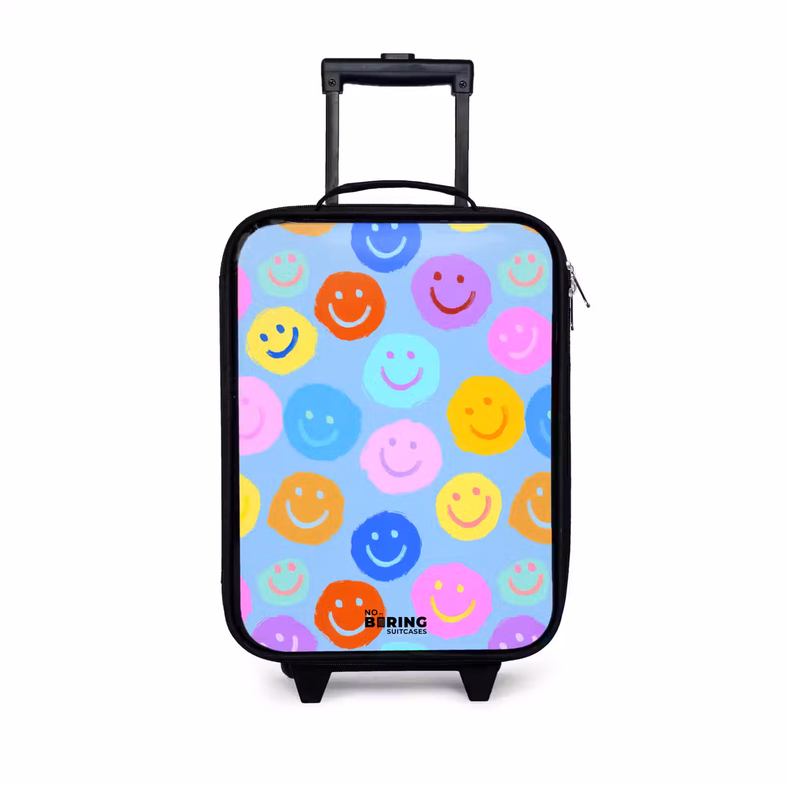 Kinderkoffers met naam - Vrolijk patroon van smileys — 1