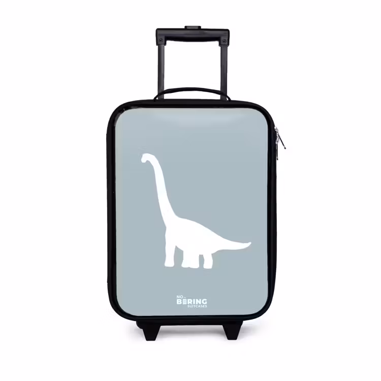 Kinderkoffer - Blauw met Brachiosaurus dino — 1
