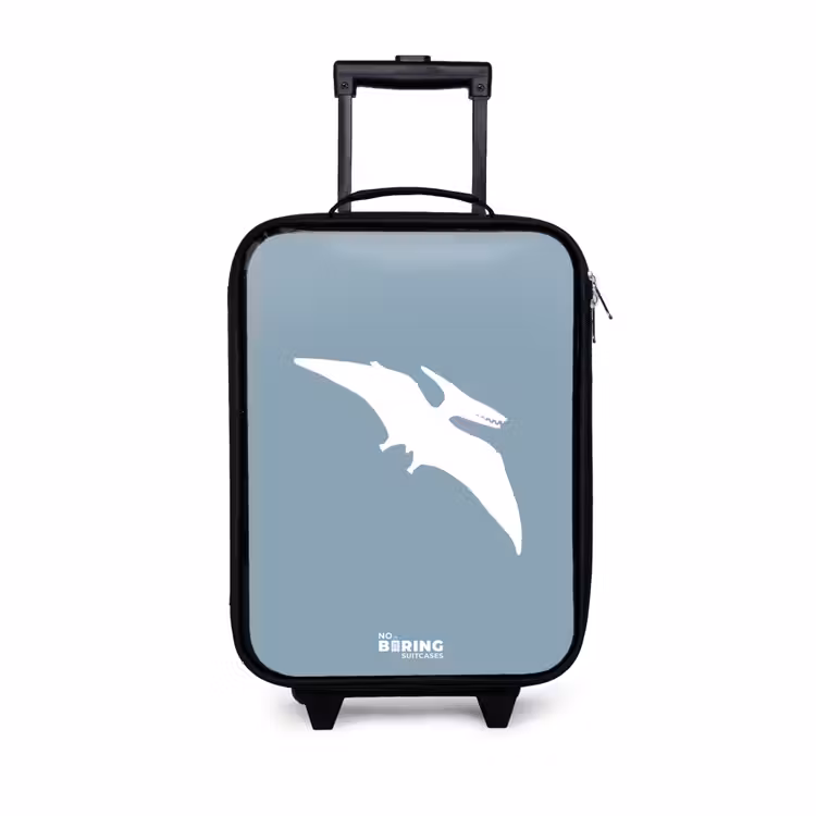 Kinderkoffer - Blauw met Pteranodon dino — 1