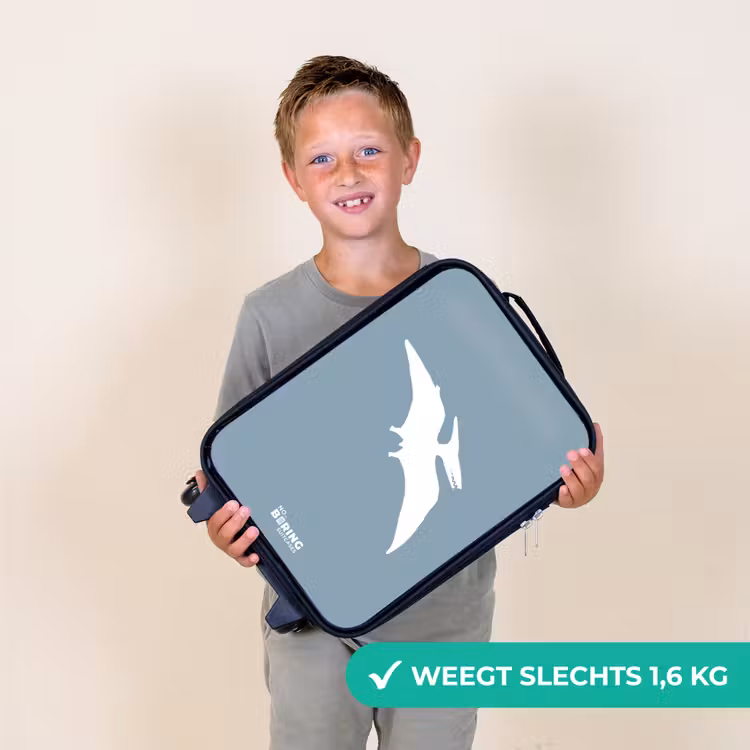 Kinderkoffer - Blauw met Pteranodon dino — 3