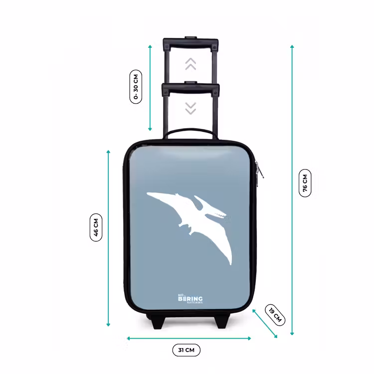 Kinderkoffer - Blauw met Pteranodon dino — 7