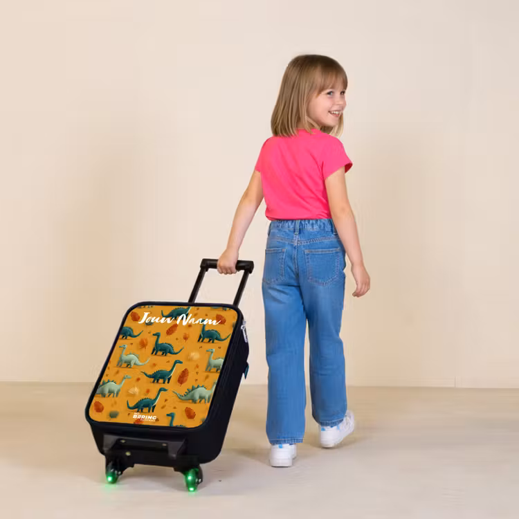 Kinderkoffers met naam - Dino - Dieren - Patroon — 2