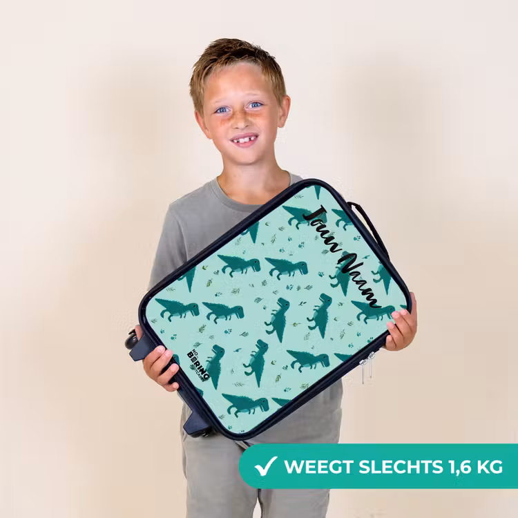Kinderkoffers met naam - Dinos - Patroon - Groen — 3