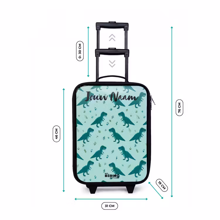 Kinderkoffers met naam - Dinos - Patroon - Groen — 7