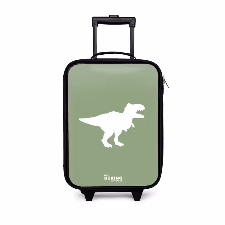 Kinderkoffer - Groen met T-rex dino — 1