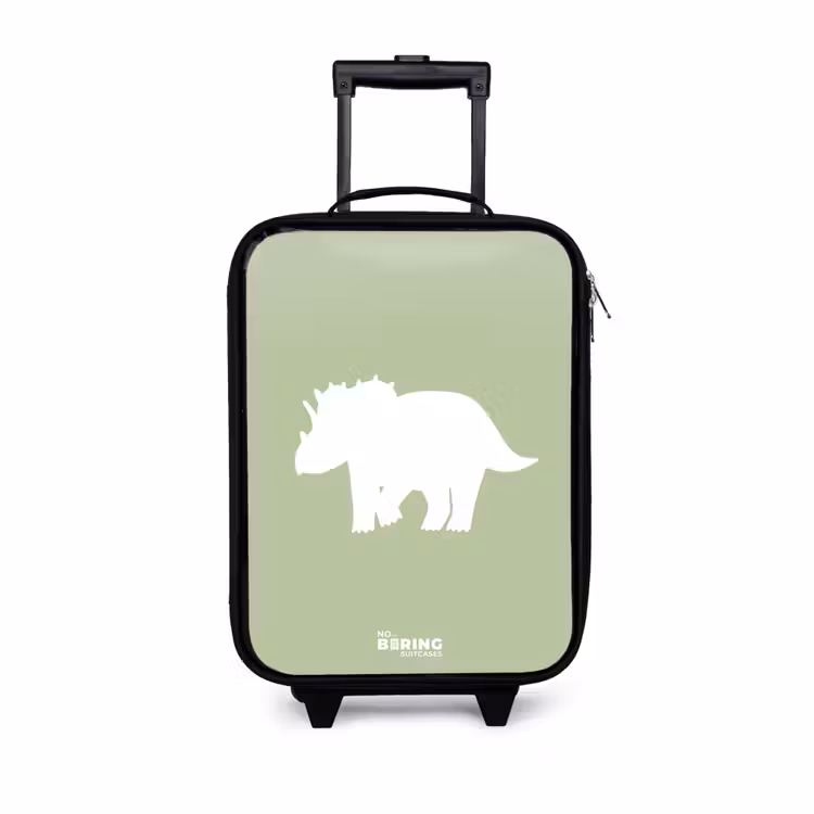 Kinderkoffer - Groen met Triceratops dino — 1
