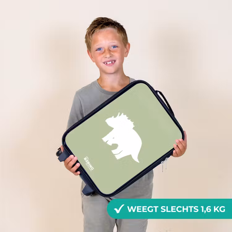 Kinderkoffer - Groen met Triceratops dino — 3