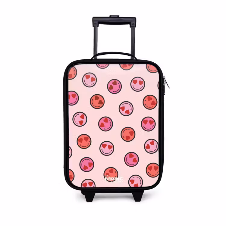 Kinderkoffers met naam - Hartje - Smiley - Patroon — 1