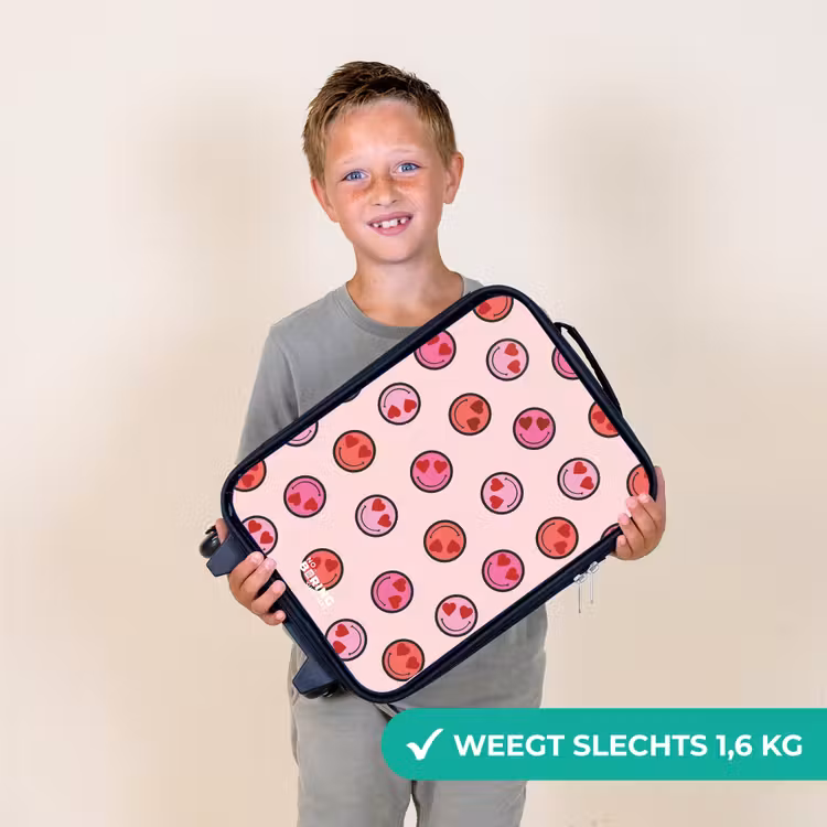 Kinderkoffers met naam - Hartje - Smiley - Patroon — 3