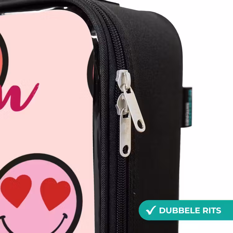 Kinderkoffers met naam - Hartje - Smiley - Patroon — 6