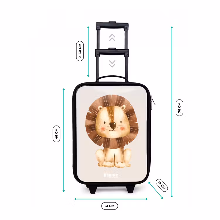 Kinderkoffer - Leeuw illustratie met beige achtergrond — 7