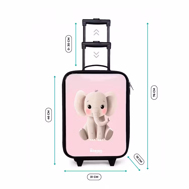 Kinderkoffers met naam - Olifant - Baby - Blosjes - Illustratie — 7