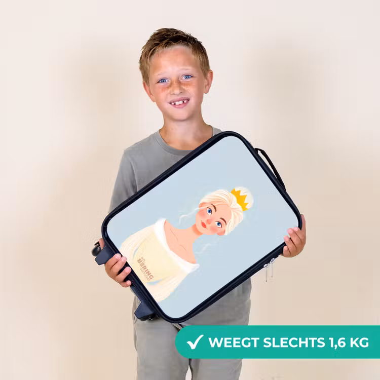Kinderkoffer - Prinses met een gouden kroon - Blauw — 3