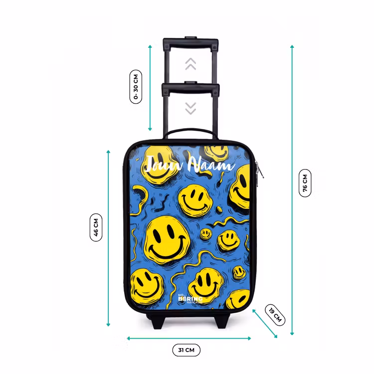 Kinderkoffers met naam - Smiley - Blauw - Geel — 7