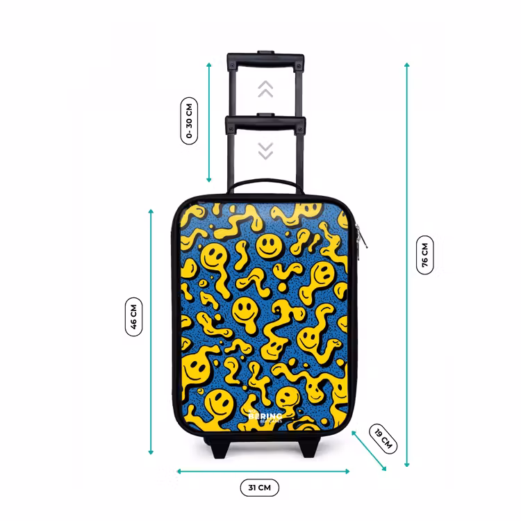 Kinderkoffers met naam - Smiley - Blauw - Geel — 7