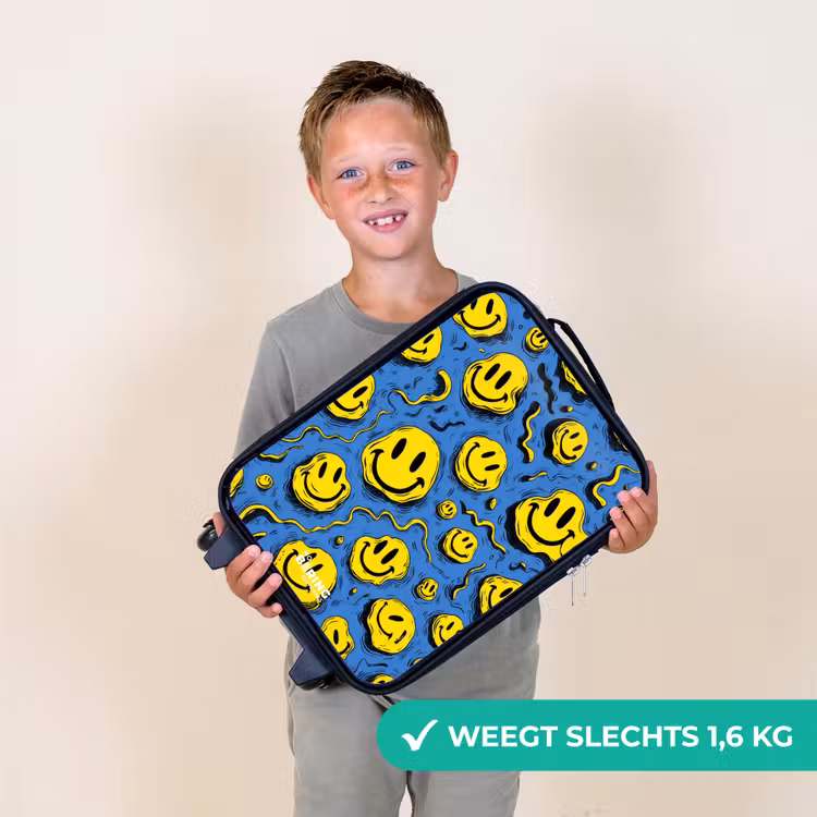 Kinderkoffers met naam - Smiley - Geel - Blauw — 3