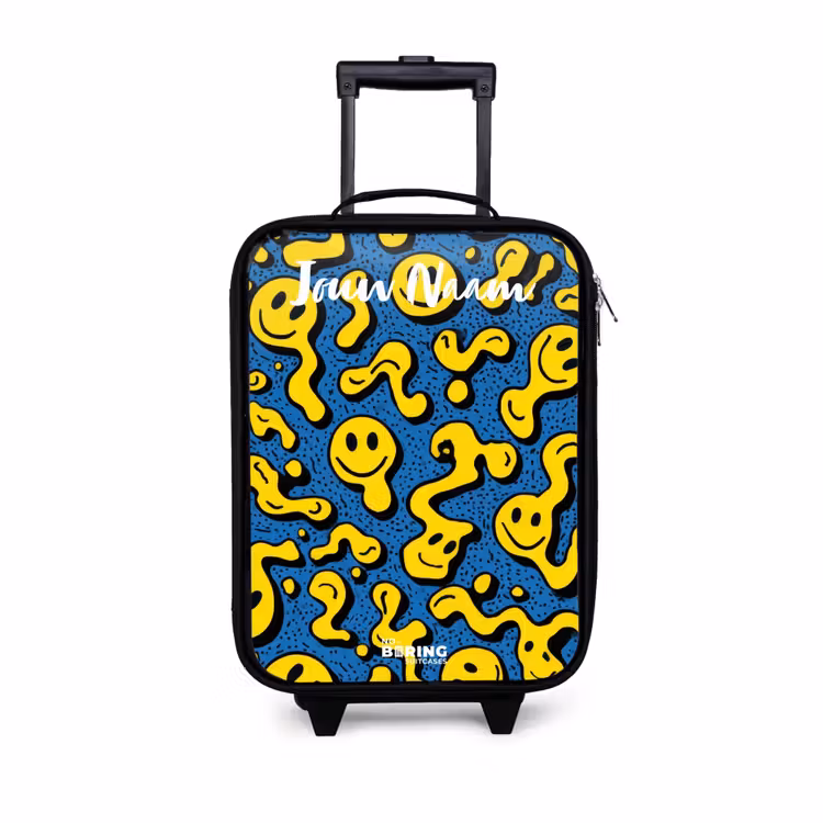 Kinderkoffers met naam - Smiley - Geel - Blauw — 1