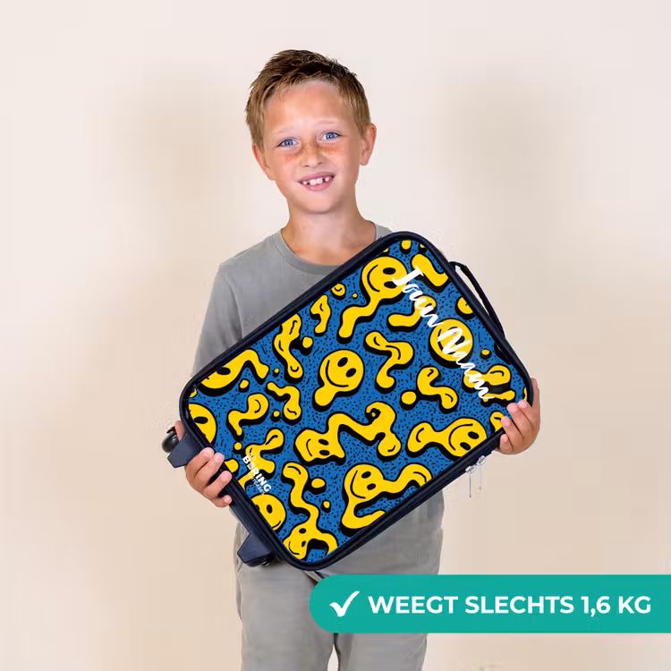 Kinderkoffers met naam - Smiley - Geel - Blauw — 3