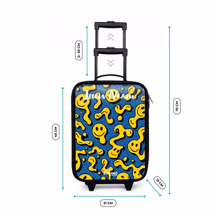 Kinderkoffers met naam - Smiley - Geel - Blauw — 7
