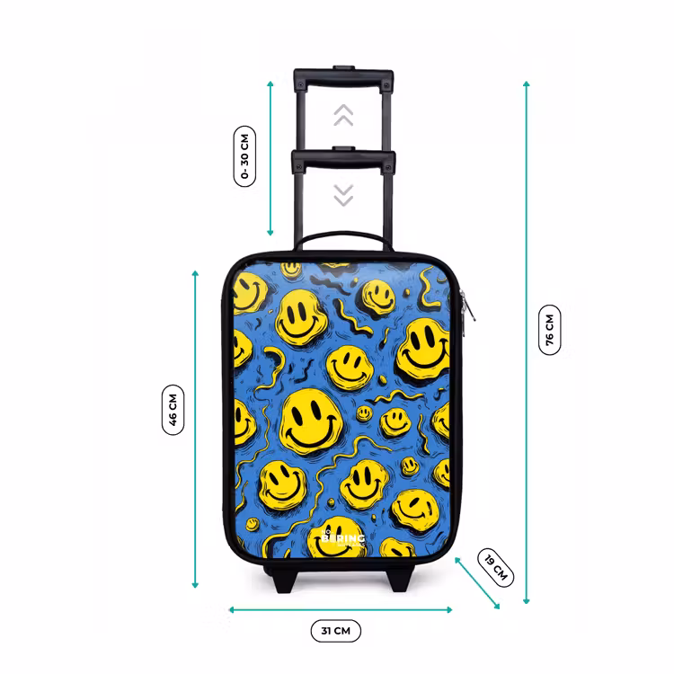Kinderkoffers met naam - Smiley - Geel - Blauw — 7